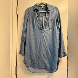 Forever 21 Blue Button Down Mini Dress